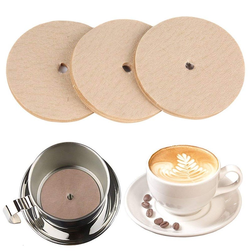 Oumij 100pcs Round Coffee Maker Filters, Coffee Filter Papers, Universal Replacement Vietnamese Coffee Maker Filter, for Home Kitchen, Drip Filter Papers, Restaurant Supplies - Image 4